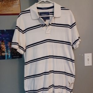 American Eagle striped polo